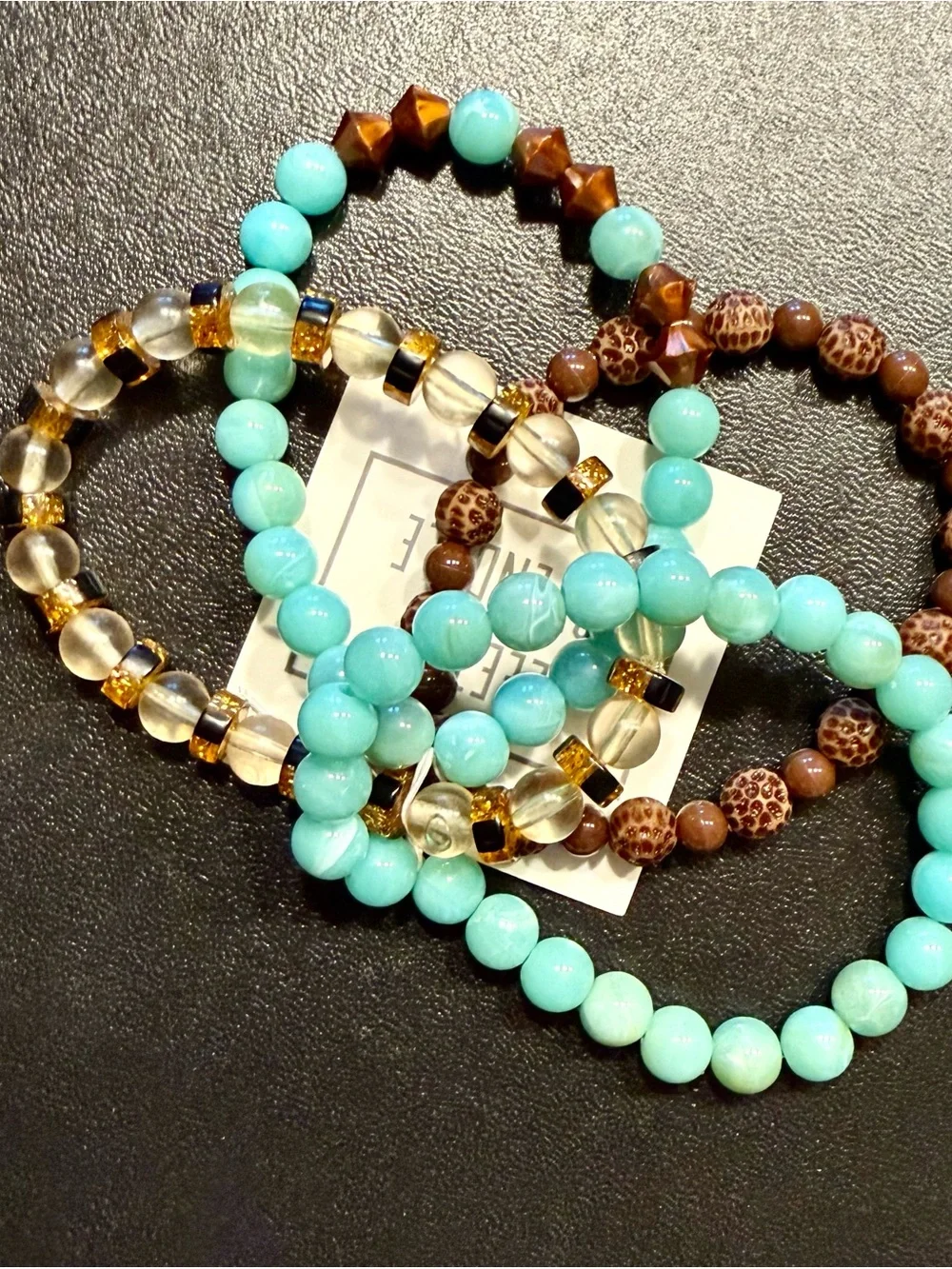 Small/medium Bead Stack Bracelet - Women Jewelry by Leetie